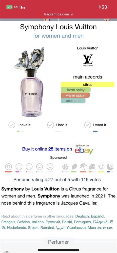 symphony louis vuitton dupe|louis vuitton sympathy perfume dupe.